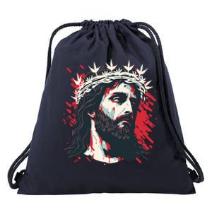 Jesus Painting Christianity Drawstring Bag