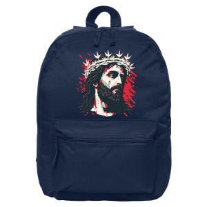 Jesus Painting Christianity 16 in Basic Backpack