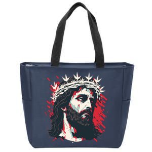 Jesus Painting Christianity Zip Tote Bag