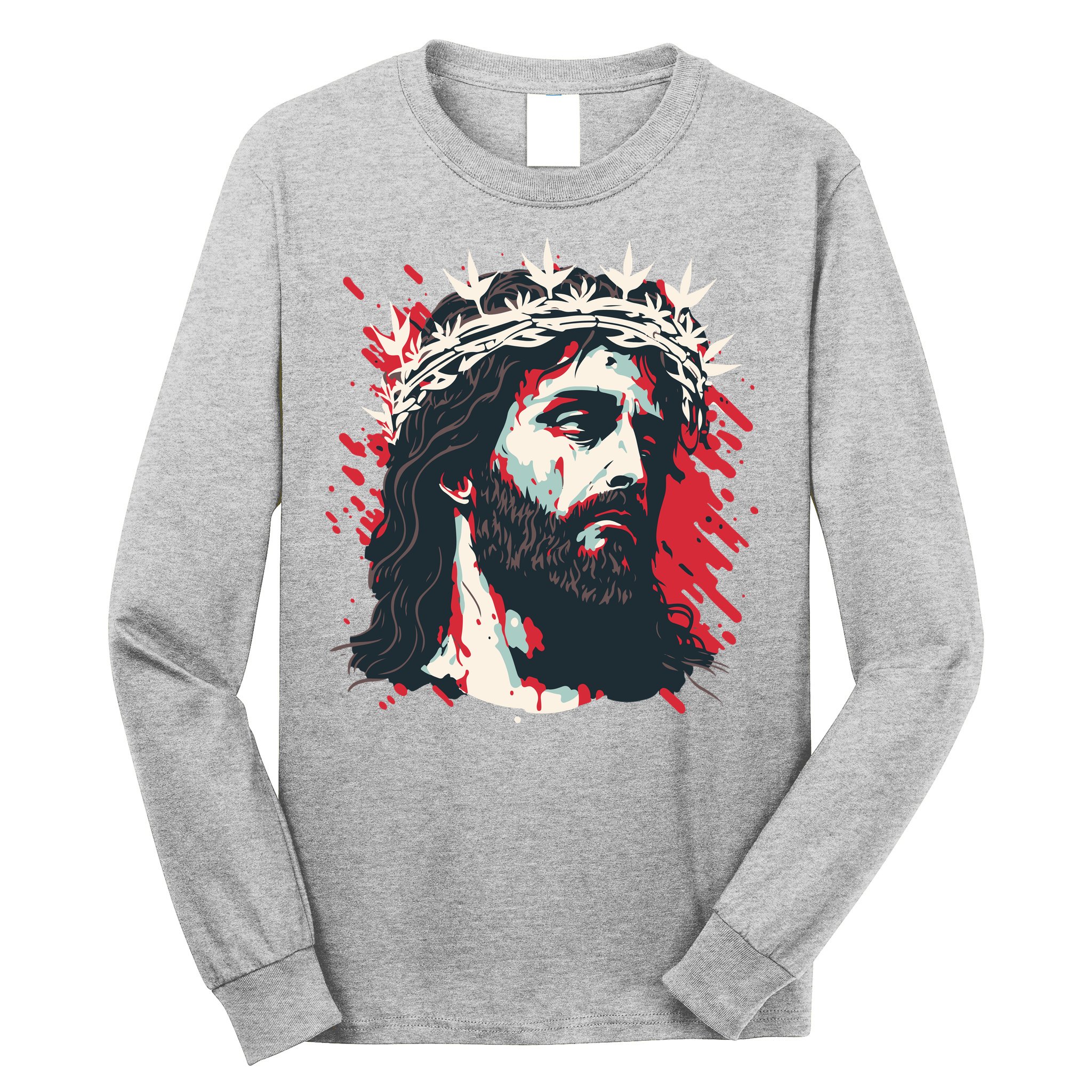 Jesus Painting Christianity Long Sleeve Shirt