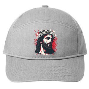 Jesus Painting Christianity 7-Panel Snapback Hat