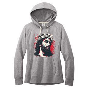 Jesus Painting Christianity Women's Fleece Hoodie