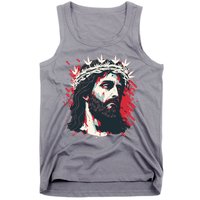 Jesus Painting Christianity Tank Top