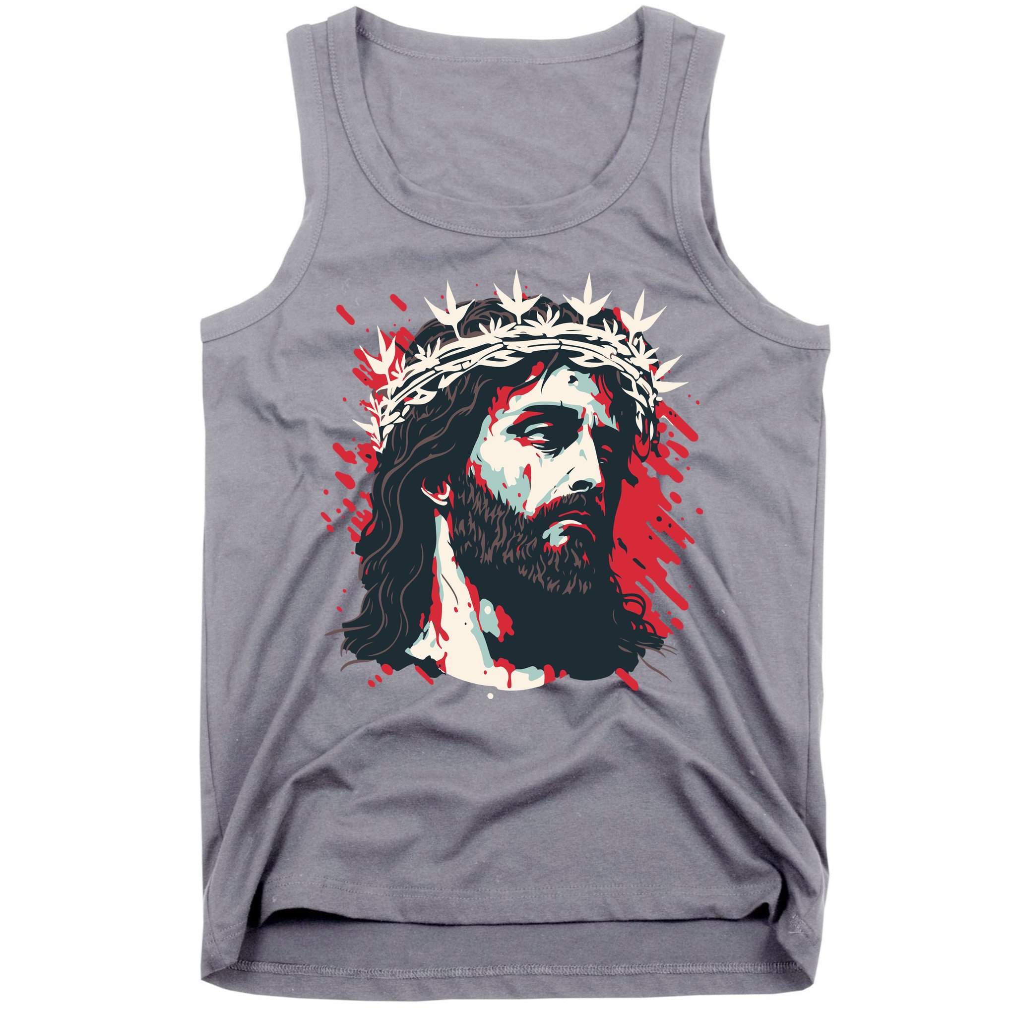 Jesus Painting Christianity Tank Top