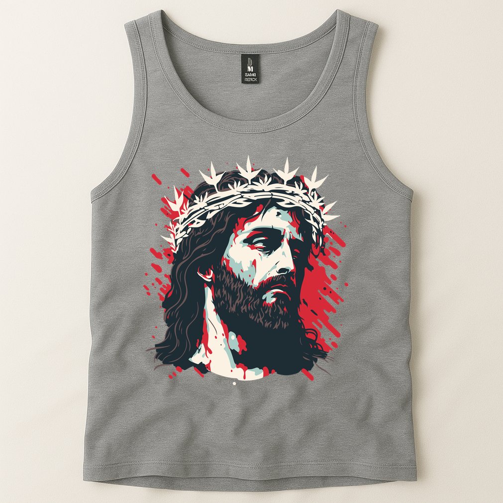 Jesus Painting Christianity Tank Top