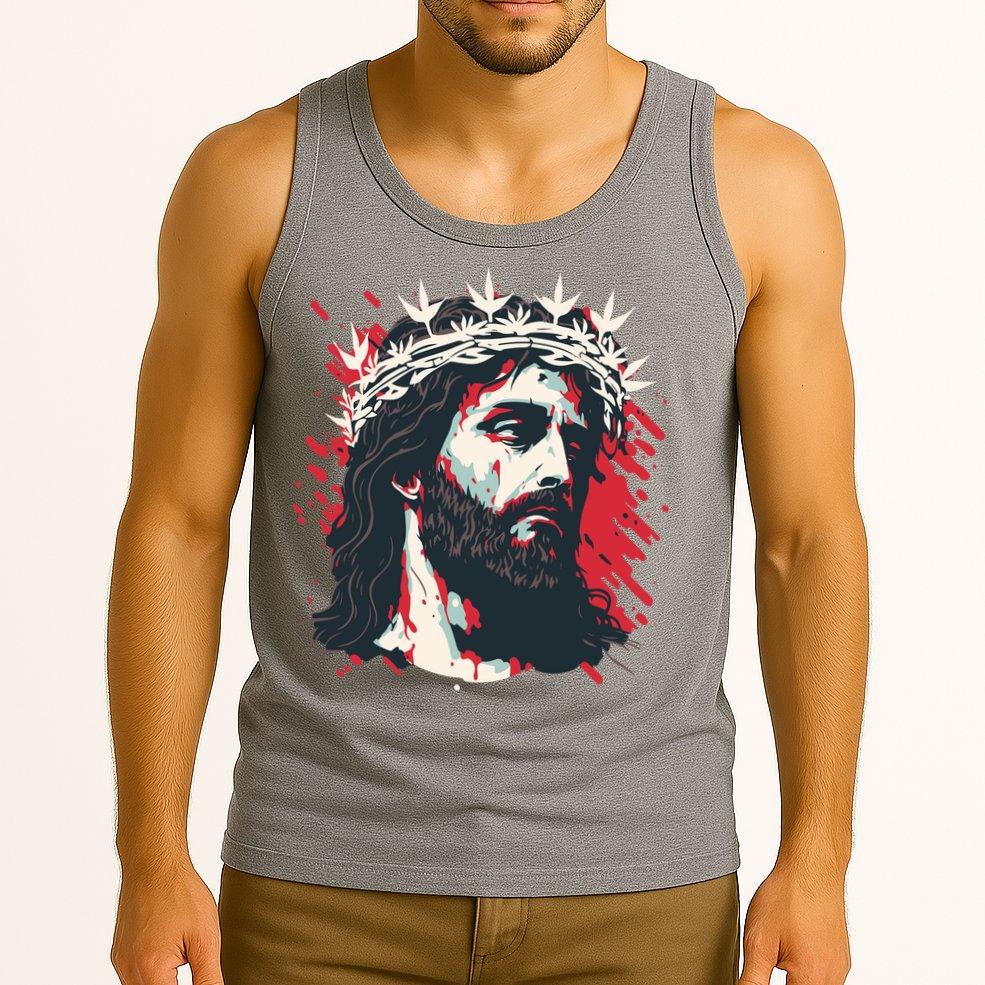 Jesus Painting Christianity Tank Top