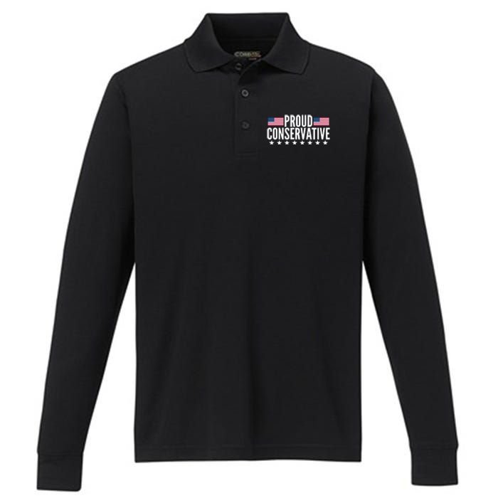 Justjenrx Proud Conservative Performance Long Sleeve Polo