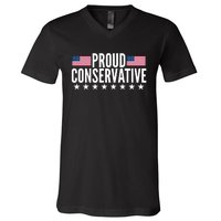 Justjenrx Proud Conservative V-Neck T-Shirt