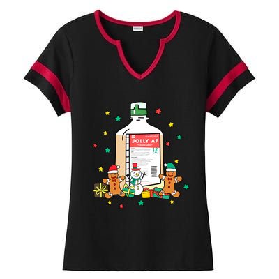 Jolly Pharmacy Crew Pharmacist Group Matching Christmas Great Gift Ladies Halftime Notch Neck Tee