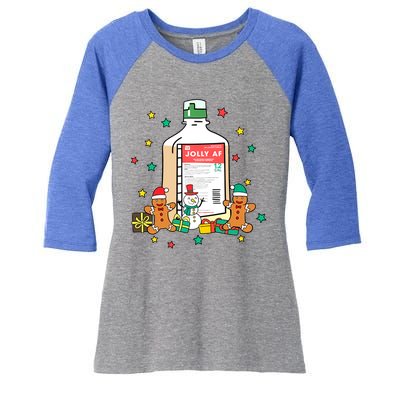 Jolly Pharmacy Crew Pharmacist Group Matching Christmas Great Gift Women's Tri-Blend 3/4-Sleeve Raglan Shirt