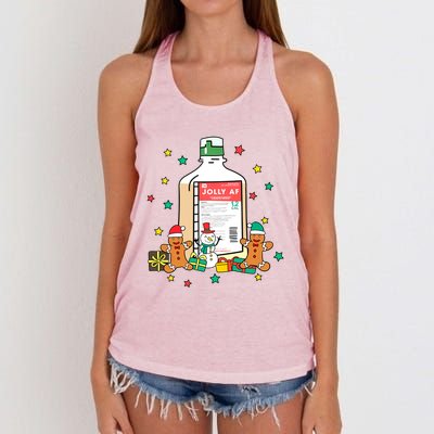 Jolly Pharmacy Crew Pharmacist Group Matching Christmas Great Gift Women's Knotted Racerback Tank