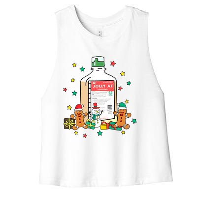 Jolly Pharmacy Crew Pharmacist Group Matching Christmas Great Gift Women's Racerback Cropped Tank