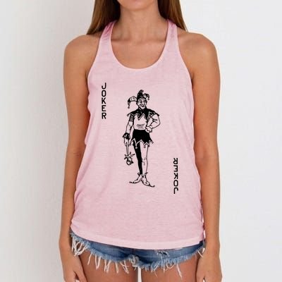 Joker Playing Card Women's Knotted Racerback Tank