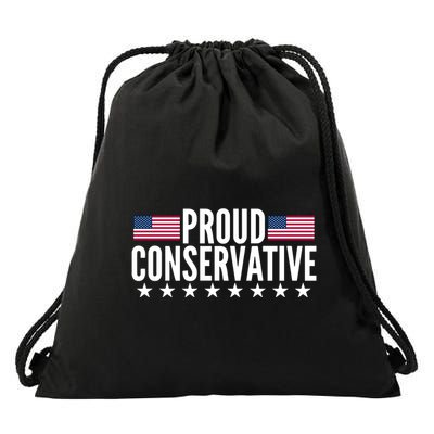 Justjenrx Proud Conservative Drawstring Bag