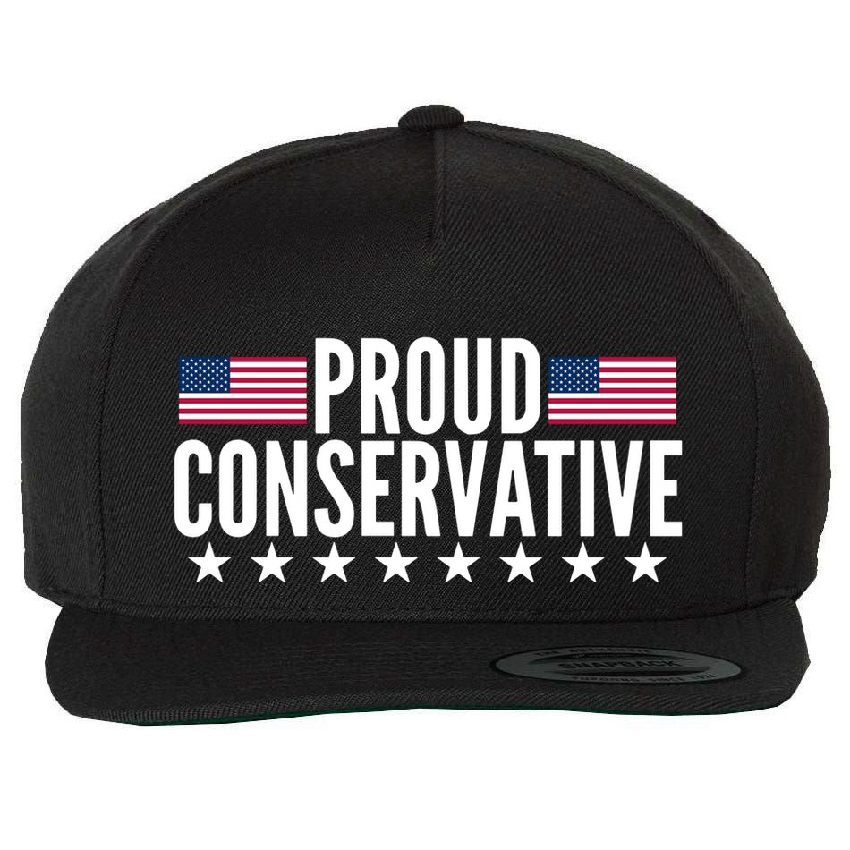 Justjenrx Proud Conservative Wool Snapback Cap