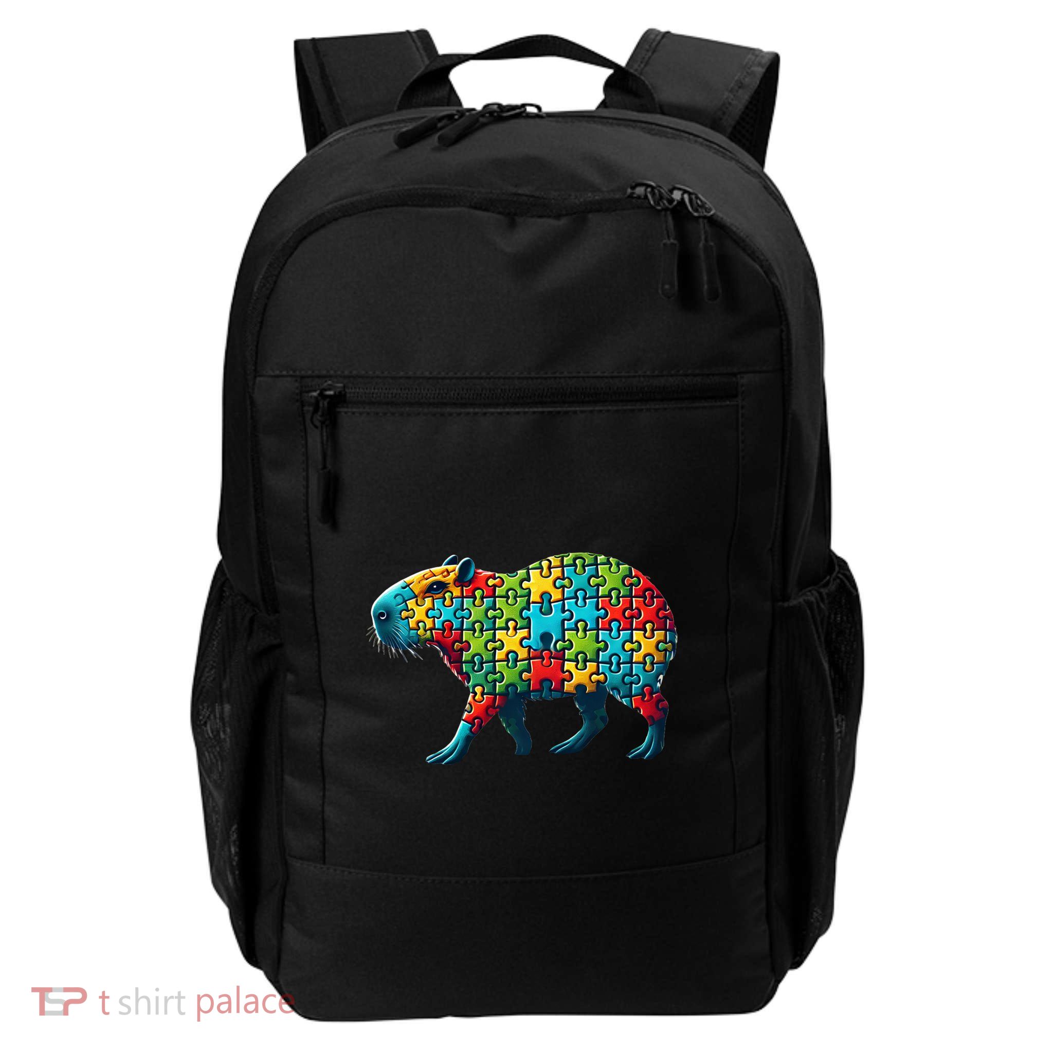 Jigsaw Puzzle Capybara Funny Gift Daily Commute Backpack