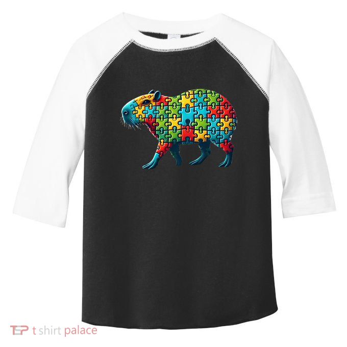 Jigsaw Puzzle Capybara Funny Gift Toddler Fine Jersey T-Shirt