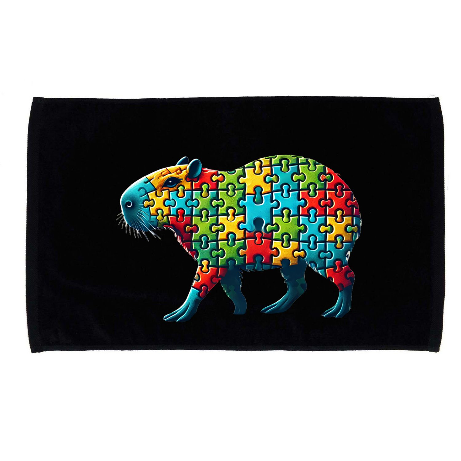 Jigsaw Puzzle Capybara Funny Gift Microfiber Hand Towel
