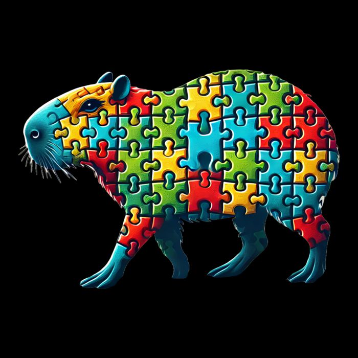 Jigsaw Puzzle Capybara Funny Gift Wool Snapback Cap