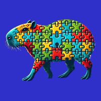 Jigsaw Puzzle Capybara Funny Gift Premium T-Shirt