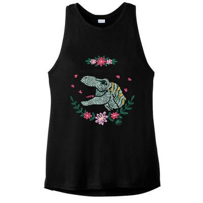 Dinos Eat Man Women Inherit The Earth Gift Ladies PosiCharge Tri-Blend Wicking Tank