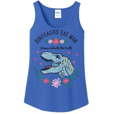 Dinos Eat Man Women Inherit The Earth Gift Ladies Essential Tank