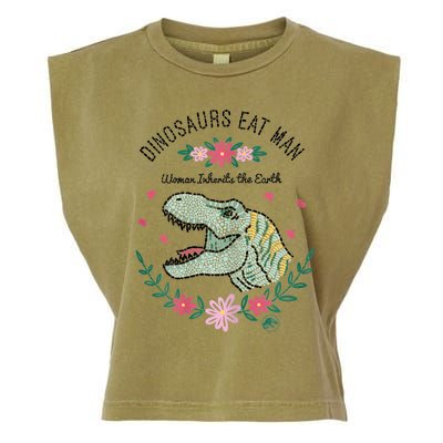 Dinos Eat Man Women Inherit The Earth Gift Garment-Dyed Women's Muscle Tee