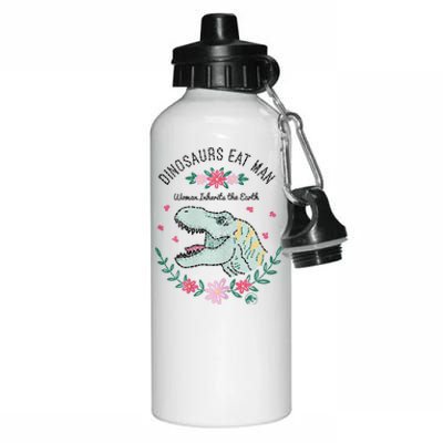 Dinos Eat Man Women Inherit The Earth Gift Aluminum Water Bottle