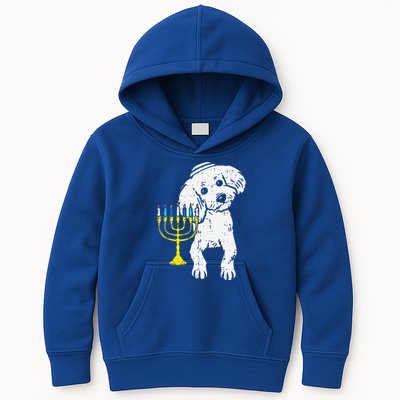Jewish Poodle Dog Menorah Hanukkah Pajamas Chanukah PJs  Kids Hoodie