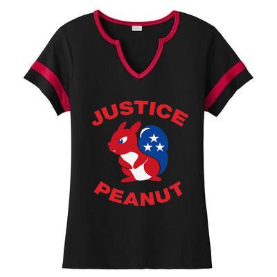 Justice Peanut Democrats Killed Peanut The Squirrel Monsters Ladies Halftime Notch Neck Tee