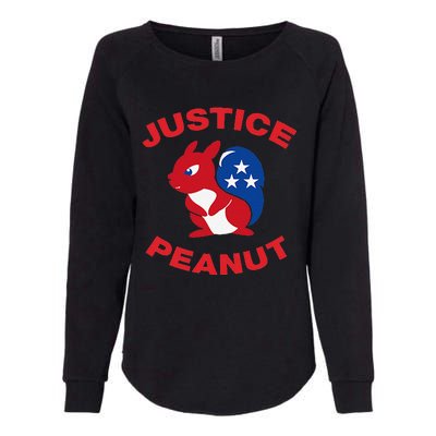 Justice Peanut Democrats Killed Peanut The Squirrel Monsters Womens California Wash Sweatshirt