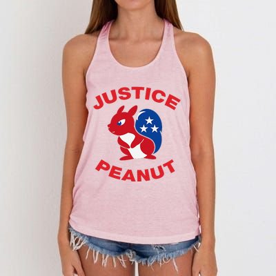 Justice Peanut Democrats Killed Peanut The Squirrel Monsters Women's Knotted Racerback Tank