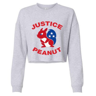 Justice Peanut Democrats Killed Peanut The Squirrel Monsters Cropped Pullover Crew