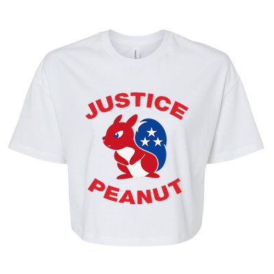 Justice Peanut Democrats Killed Peanut The Squirrel Monsters Bella+Canvas Jersey Crop Tee