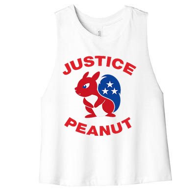 Justice Peanut Democrats Killed Peanut The Squirrel Monsters Women's Racerback Cropped Tank