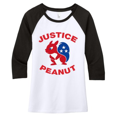 Justice Peanut Democrats Killed Peanut The Squirrel Monsters Women's Tri-Blend 3/4-Sleeve Raglan Shirt