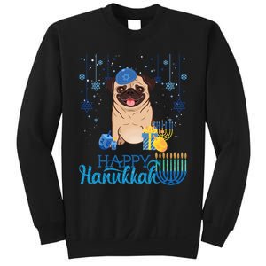 Jewish Pug Dog Orah Hat Chanukah Hanukkah Jewish Xmas Sweatshirt