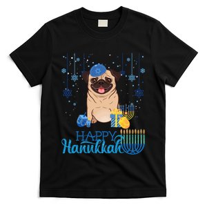 Jewish Pug Dog Orah Hat Chanukah Hanukkah Jewish Xmas T-Shirt