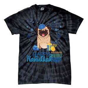 Jewish Pug Dog Orah Hat Chanukah Hanukkah Jewish Xmas Tie-Dye T-Shirt