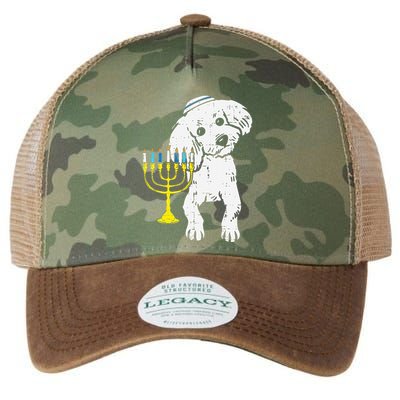 Jewish Poodle Dog Menorah Hanukkah Pajamas Chanukah PJs  Legacy Tie Dye Trucker Hat