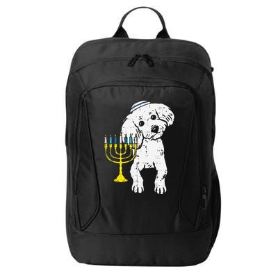 Jewish Poodle Dog Menorah Hanukkah Pajamas Chanukah PJs  City Backpack