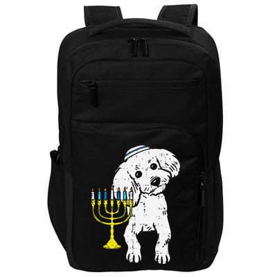 Jewish Poodle Dog Menorah Hanukkah Pajamas Chanukah PJs  Impact Tech Backpack