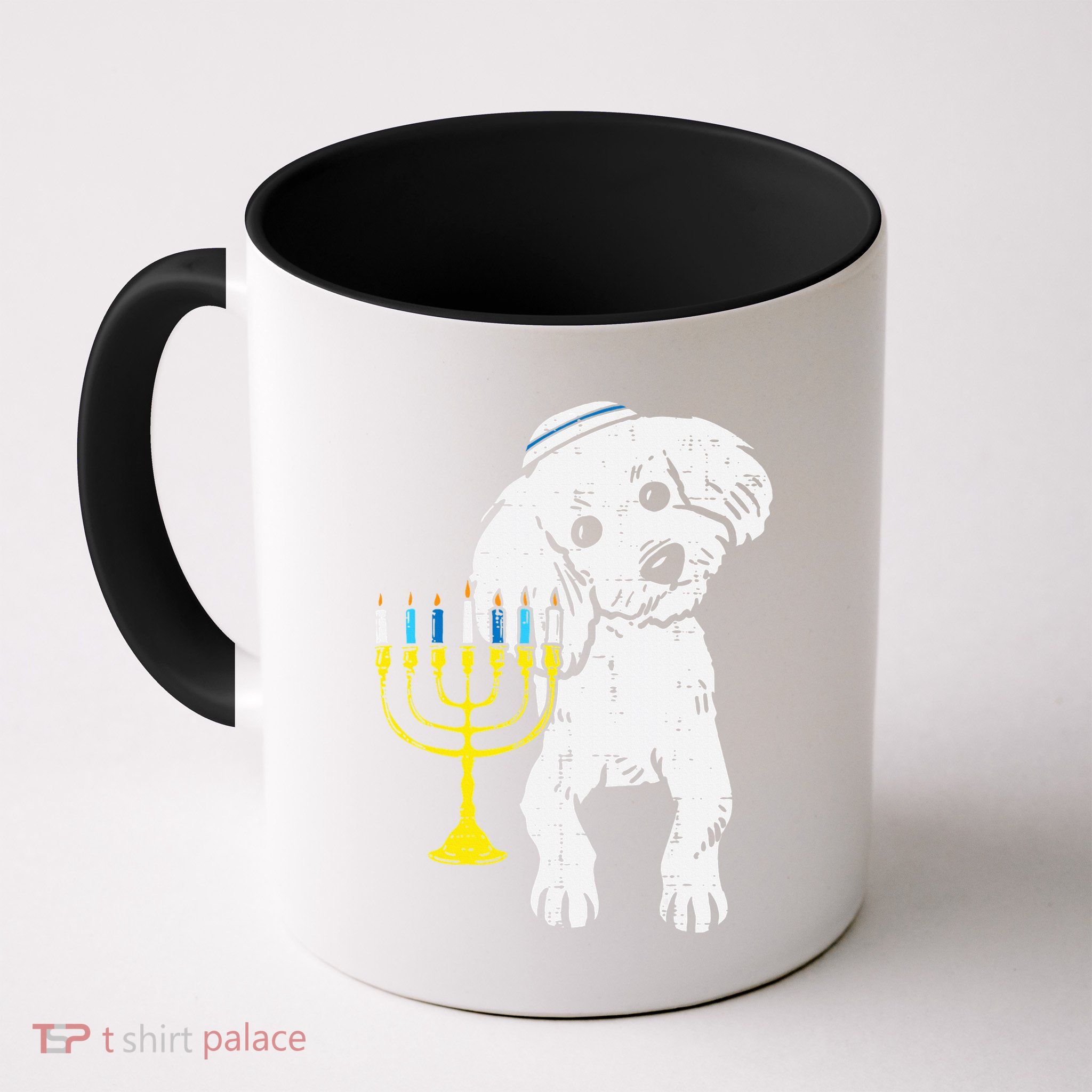 Jewish Poodle Dog Menorah Hanukkah Pajamas Chanukah PJs  Mug