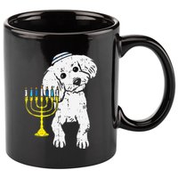 Jewish Poodle Dog Menorah Hanukkah Pajamas Chanukah PJs  11oz C Handle Ceramic Mug