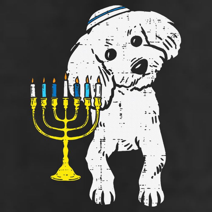 Jewish Poodle Dog Menorah Hanukkah Pajamas Chanukah PJs  11oz C Handle Ceramic Mug