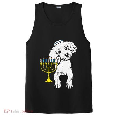 Jewish Poodle Dog Menorah Hanukkah Pajamas Chanukah PJs  PosiCharge Competitor Tank