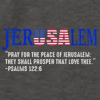 JERUSALEM Pray For the Peace Of Jerusalem US Israel Flag Vector Backpack