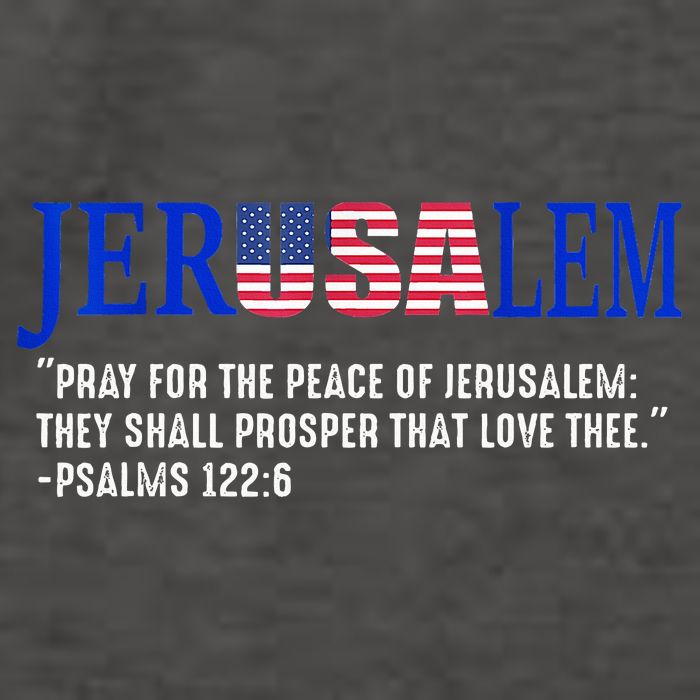JERUSALEM Pray For the Peace Of Jerusalem US Israel Flag Vector Backpack