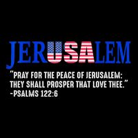 Jerusalem Pray For The Peace Of Jerusalem Us Israel Flag 7-Panel Snapback Hat