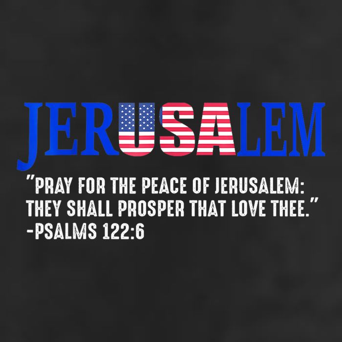 Jerusalem Pray For The Peace Of Jerusalem Us Israel Flag Adult Drive Performance Visor
